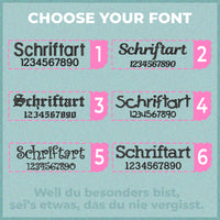 Personalisierte Mützen mit Wunschtext