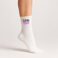 Socken mit Deinem Wunschtext